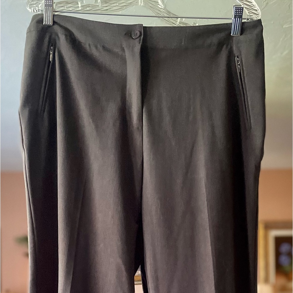 NICE TanJay Classic Dark Charcoal Trousers w Zippered Front Pockets sz 12
